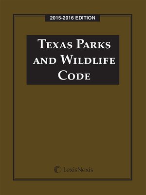 cover image of Texas Parks and Wildlife Code